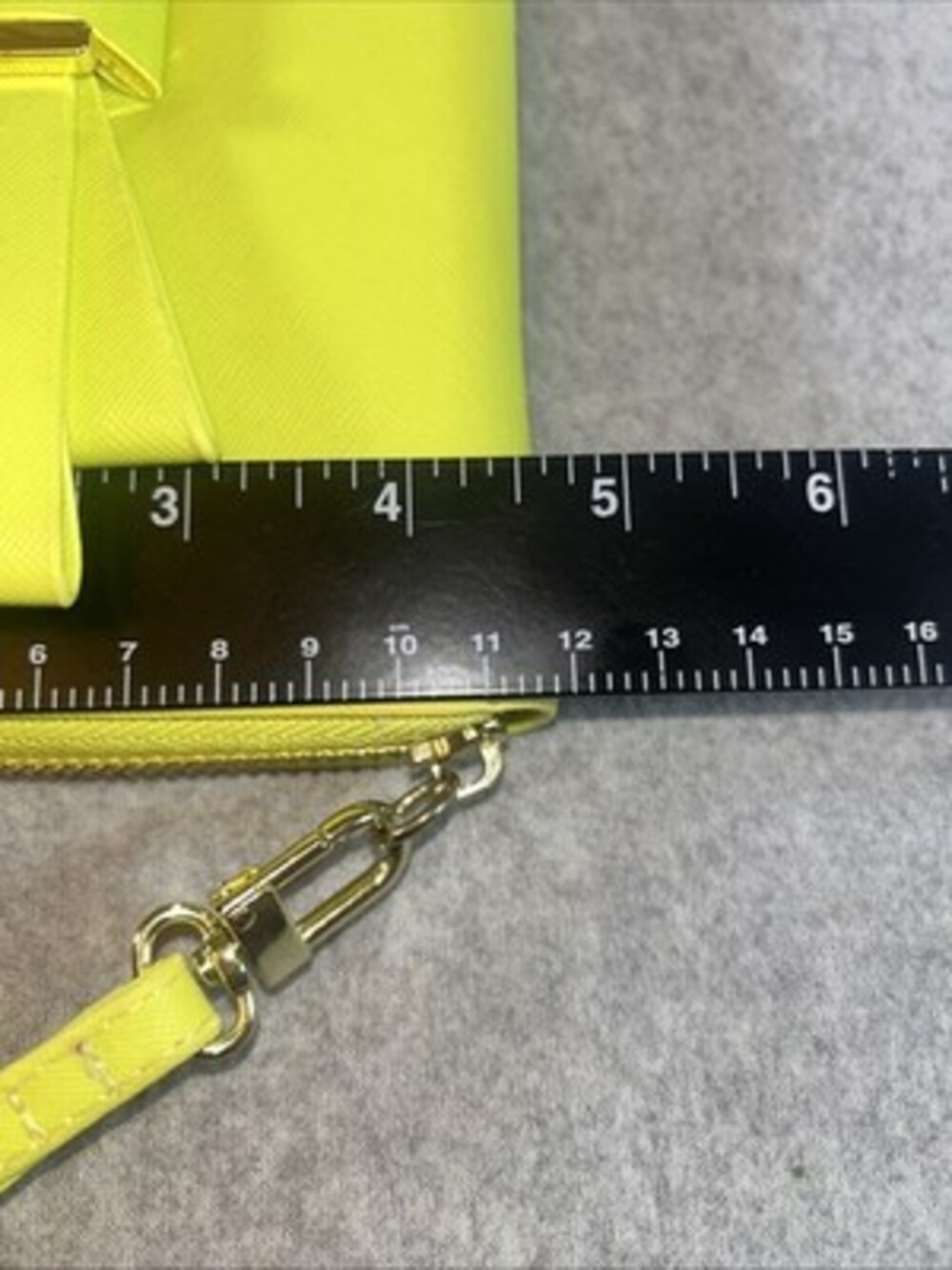 BETSEY JOHNSON WRISTLET WRIST BAG CLUTCH WALLET PURSE XOZIPP YELLOW/GREEN - Picture 11 of 11
